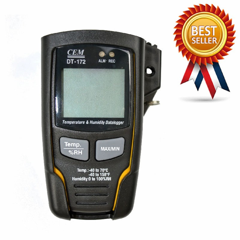 CEM DT-171 DT-172 Temperature & Humidity Data Recorder High Precision Thermometer Intelligent Alarm Indication with USB Interface CEM DT-171 DT-172 Temperature & Humidity Data Recorder High Precision Thermometer Intelligent Alarm Indication with USB Interface